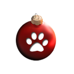 paw print christmas ball